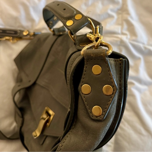 Proenza Schouler PS1 Medium Satchel – Olive Green Genuine Leather - Picture 9 of 15